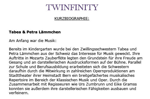 Biografie Twinfinity